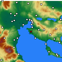 Nearby Forecast Locations - Epanomí - Carte