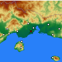 Nearby Forecast Locations - Abdère - Carte