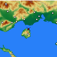 Nearby Forecast Locations - Thasos - Carte