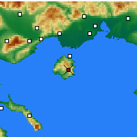 Nearby Forecast Locations - Theologos - Carte