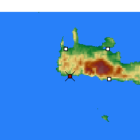 Nearby Forecast Locations - Paleóchora - Carte