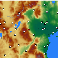 Nearby Forecast Locations - Náoussa - Carte