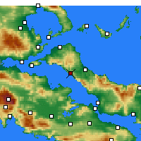 Nearby Forecast Locations - Límni - Carte