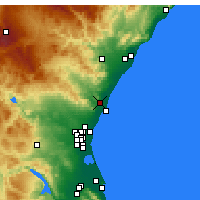 Nearby Forecast Locations - Sagonte - Carte