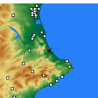 Nearby Forecast Locations - Gandia - Carte