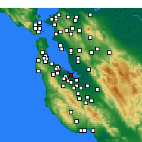 Nearby Forecast Locations - Palo Alto - Carte