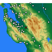 Nearby Forecast Locations - San Jose/Reid - Carte
