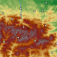 Nearby Forecast Locations - Vallées d'Ax - Carte