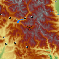 Nearby Forecast Locations - Valle de l'Ubaye - Carte