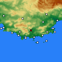 Nearby Forecast Locations - Cuers - Carte