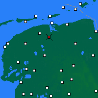 Nearby Forecast Locations - Kollumerland en Nieuwkruisland - Carte