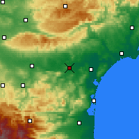 Nearby Forecast Locations - Lézignan-Corbières - Carte