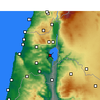 Nearby Forecast Locations - Tibériade - Carte