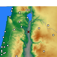 Nearby Forecast Locations - Kfar Ruppin - Carte