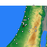 Nearby Forecast Locations - Rehovot - Carte
