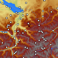 Nearby Forecast Locations - Sonntag - Carte