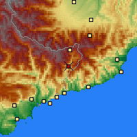 Nearby Forecast Locations - Fontan - Carte