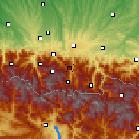 Nearby Forecast Locations - Aspin-Aure - Carte