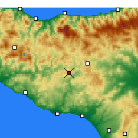 Nearby Forecast Locations - Caltanissetta - Carte