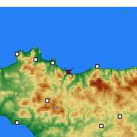 Nearby Forecast Locations - Termini Imerese - Carte