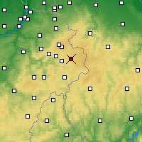 Nearby Forecast Locations - Butgenbach - Carte