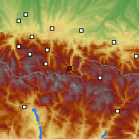 Nearby Forecast Locations - Bagnères-de-Luchon - Carte