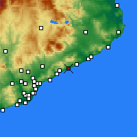 Nearby Forecast Locations - Canet de Mar - Carte
