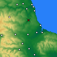 Nearby Forecast Locations - Durham - Carte