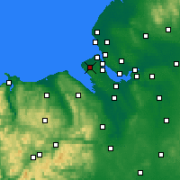 Nearby Forecast Locations - Greasby - Carte