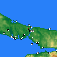 Nearby Forecast Locations - Sarıyer - Carte
