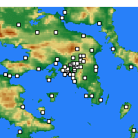 Nearby Forecast Locations - Kallithéa - Carte