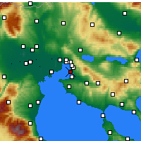 Nearby Forecast Locations - Kalamariá - Carte