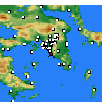 Nearby Forecast Locations - Glyfáda - Carte
