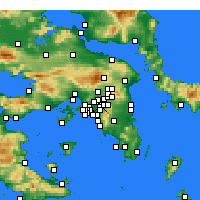 Nearby Forecast Locations - Galátsi - Carte