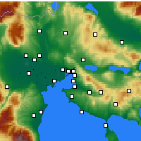 Nearby Forecast Locations - Ambelókipi - Carte