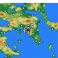 Nearby Forecast Locations - Kaisarianí - Carte
