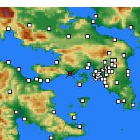 Nearby Forecast Locations - Mégare - Carte