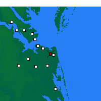 Nearby Forecast Locations - Virginia Beach - Carte