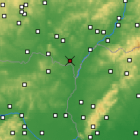 Nearby Forecast Locations - Břeclav - Carte