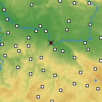 Nearby Forecast Locations - Kolín - Carte