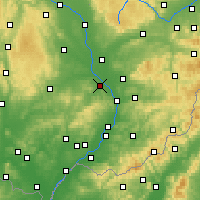 Nearby Forecast Locations - Kroměříž - Carte