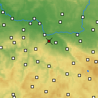 Nearby Forecast Locations - Kutná Hora - Carte