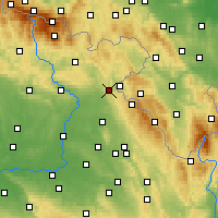 Nearby Forecast Locations - Náchod - Carte