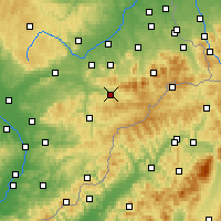 Nearby Forecast Locations - Rožnov pod Radhoštěm - Carte