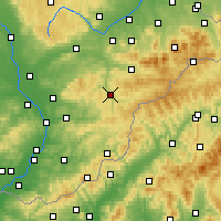Nearby Forecast Locations - Vsetín - Carte