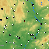 Nearby Forecast Locations - Vyškov - Carte