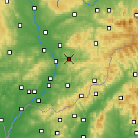 Nearby Forecast Locations - Zlín - Carte