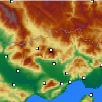 Nearby Forecast Locations - Falakró - Carte