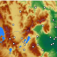 Nearby Forecast Locations - Voras Mountains - Carte