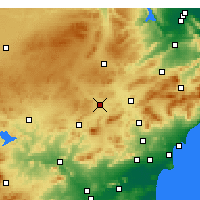 Nearby Forecast Locations - Yecla - Carte